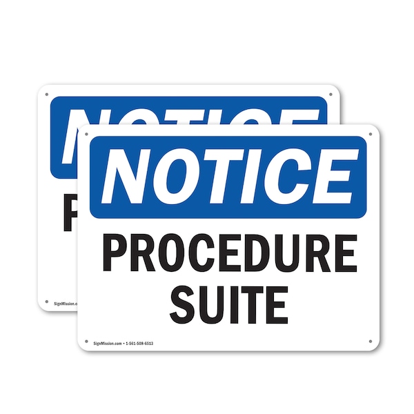 Signmission Procedure Suite, 10 in W x Rectangle, Plastic OS-2PACK-NS-P-710-L-17877 - main